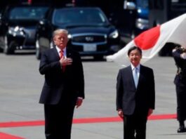 Trump se reúne con el emperador Naruhito en el arranque de su visita a Japón