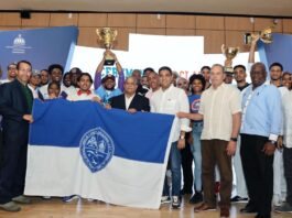 Concluyen con éxito los Juegos Universitarios 2025; Kelvin Cruz entrega corona de campeona a la UASD
