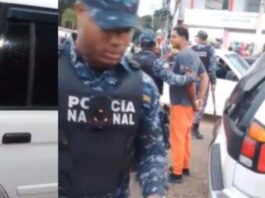 Tirotean vehículo de subdirectora del CCR Rafey y chofer del transporte público resulta gravemente herido
