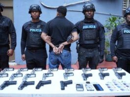 Policía Nacional ocupa 21 armas de fuego traumáticas y apresa a un hombre en el Distrito Nacional