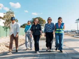 Carolina supervisa avances en construcción del Malecón Deportivo y del Paseo 30 de Mayo