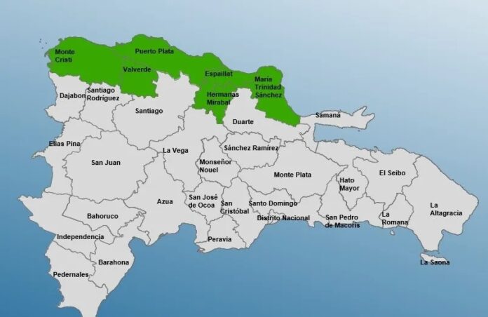 COE coloca seis provincias en alerta verde por vaguada asociada a sistema frontal