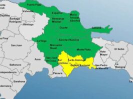 COE informa continuarán las lluvias y coloca once provincias en alerta verde