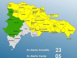 COE mantiene 23 provincias en alerta amarilla y 5 en verde por lluvias