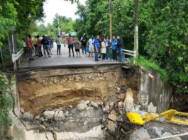 Onesvie evalúa daños por colapso del puente de Camú tras lluvias en Puerto Plata