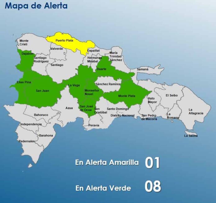 COE disminuye a nueve las provincias en alerta por lluvias