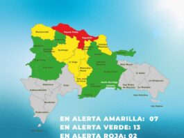 COE eleva a 22 las provincias en alerta; Puerto Plata y Espaillat en rojo