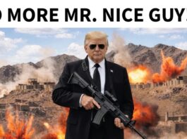 Trump publica imagen en la que aparece armado con advertencia a Irán