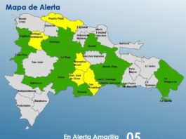 COE eleva a 5 las provincias en alerta amarilla y mantiene 12 en verde