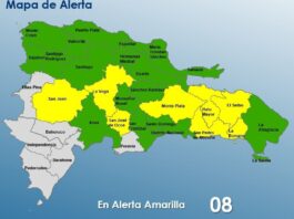 COE coloca 26 provincias en alerta por vaguada; 8 se encuentran en nivel amarillo