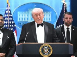 Trump asegura que “tirador” fue detenido tras incidente en cena de corresponsales