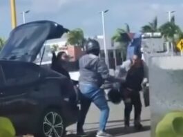 Captado en video: Motorista agrede a una mujer tras altercado en la autopista de San Isidro