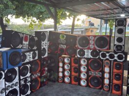 Policía Nacional ocupa 93 bocinas, retiene seis vehículos e incauta dos armas de fuego durante operativos contra el ruido excesivo en Villa Duarte y la avenida España