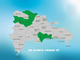 COE amplía alerta verde para siete provincias y el Distrito Nacional