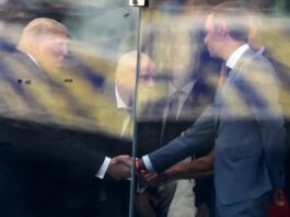 El saludo de Trump y Sánchez en la final del Mundial