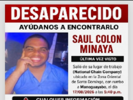 Familiares buscan a Saúl Colón Minaya, hombre de 40 años reportado como desaparecido en Santo Domingo