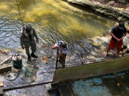 Medio Ambiente desmantela represa ilegal y libera el cauce del río Yabija en Duarte