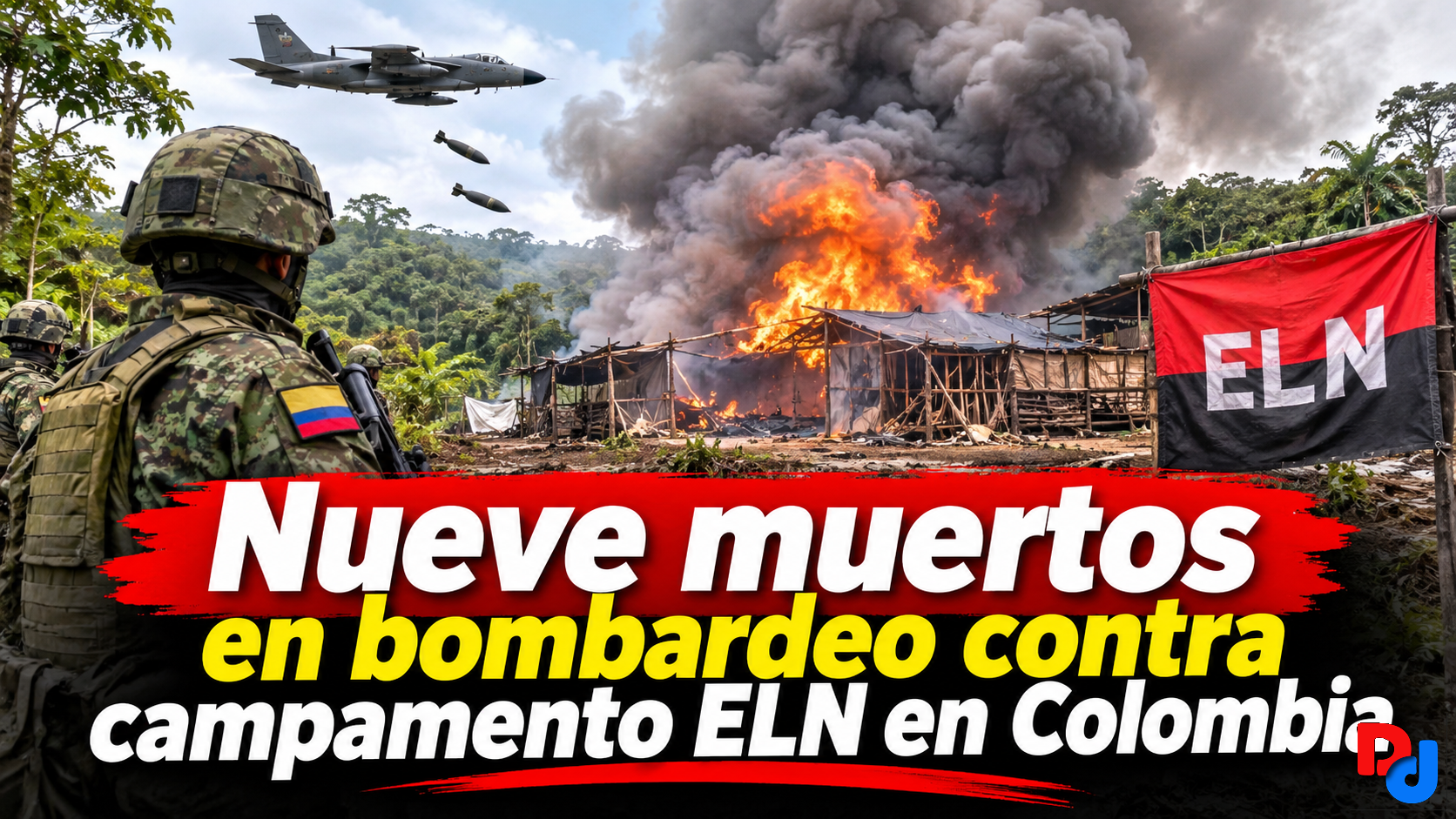 Nueve muertos en bombardeo contra campamento ELN en Colombia Nueve muertos en bombardeo contra campamento ELN en Colombia