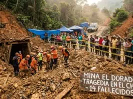 Derrumbe en mina de oro ilegal deja 14 muertos en Colombia