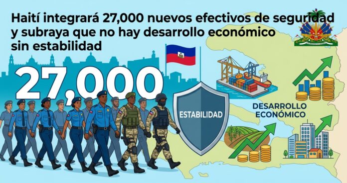 Haití integrará 27,000 nuevos efectivos de seguridad y subraya que no hay desarrollo económico sin estabilidad