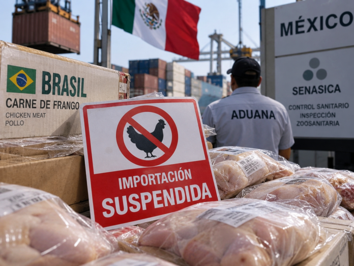 México suspende importación de pollo desde Brasil