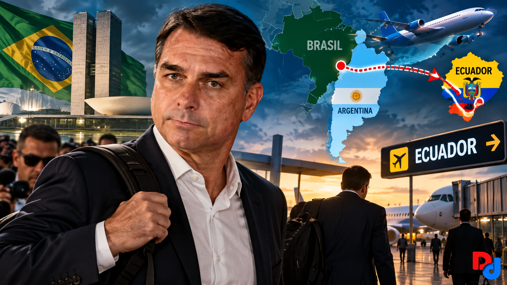 Flávio Bolsonaro huye de Brasil tras perder las elecciones y viaja a Ecuador vía Argentina Flávio Bolsonaro huye de Brasil tras perder las elecciones y viaja a Ecuador vía Argentina