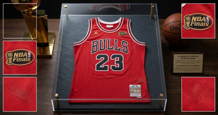 Subastan por 14 millones de dólares histórica camiseta de Michael Jordan de las Finales de 1998