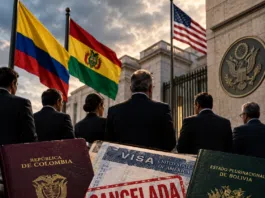 EE. UU. retira visas a decenas de altos cargos de Colombia y Bolivia EE. UU. retira visas a decenas de altos cargos de Colombia y Bolivia