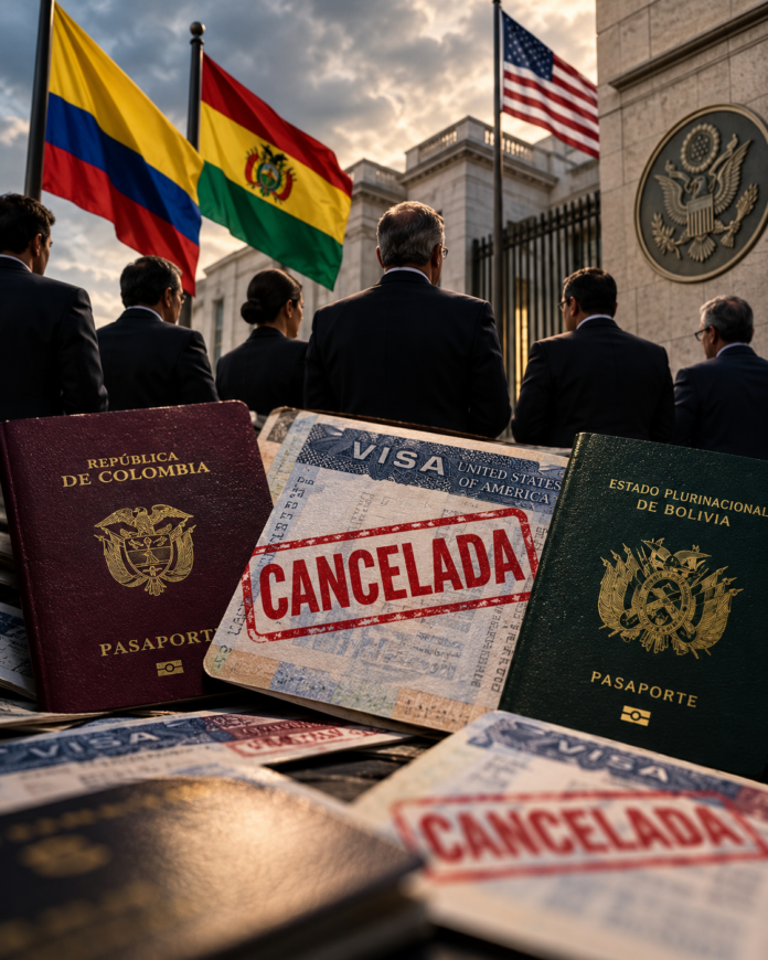 EE. UU. retira visas a decenas de altos cargos de Colombia y Bolivia