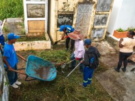 Alcaldía del DN realiza operativo de reacondicionamiento en cementerios por el Día de los Fieles Difuntos