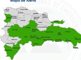 COE mantiene 18 provincias y el DN en alerta verde por lluvias